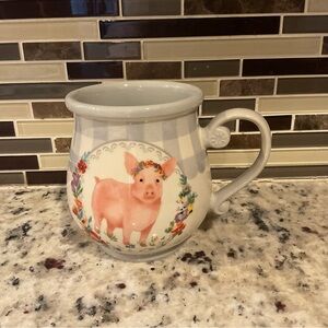 The Pioneer Woman Floral Pig Mug in Pink and Blue